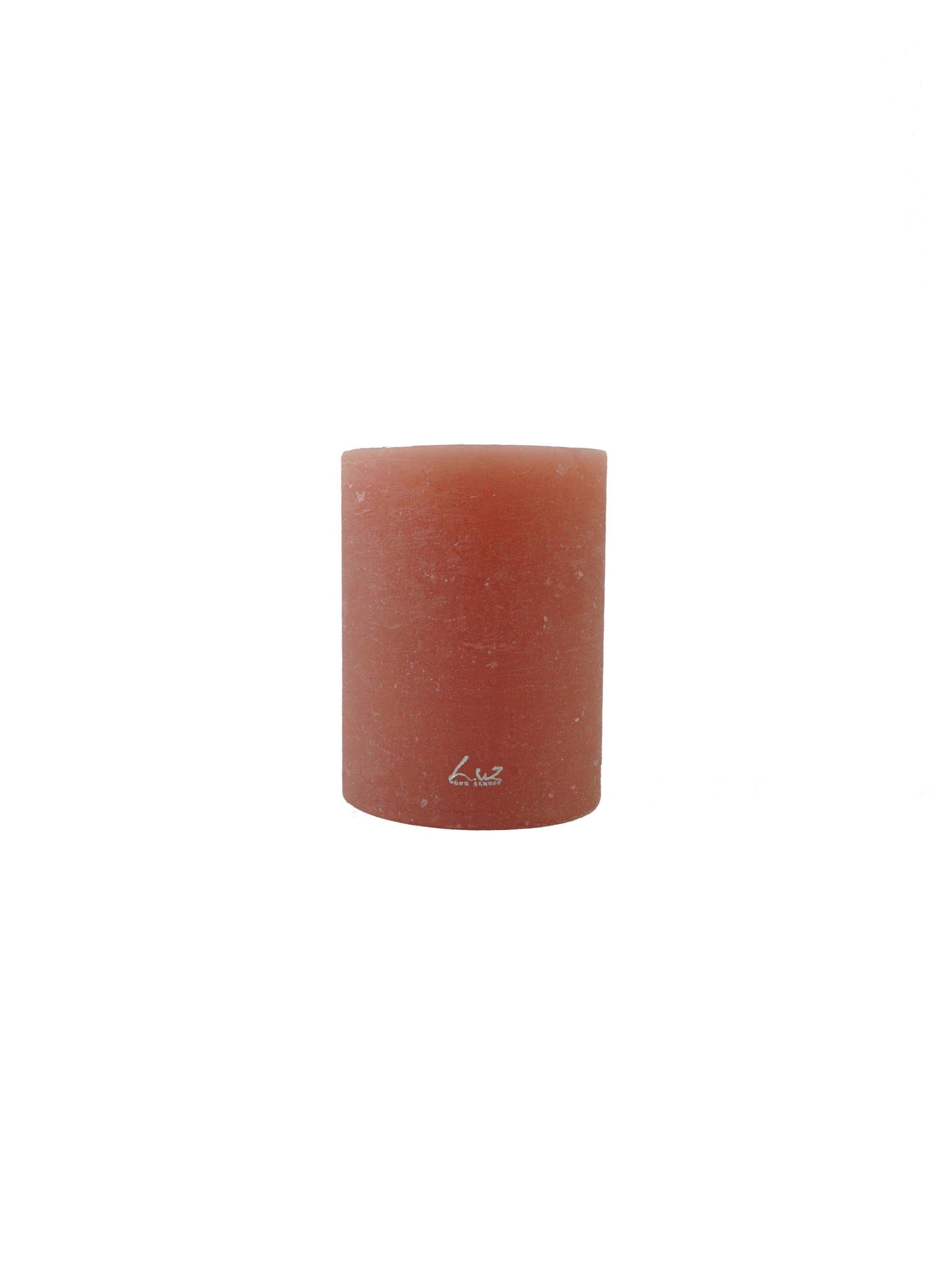Bougie Boule Rustique Spaas 80 Mm - Gris Clair, Brûlée 24h, Auto-extinguible